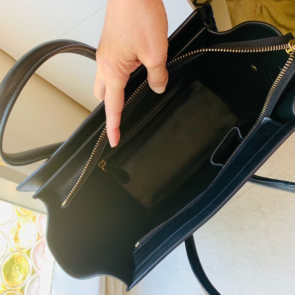 Rare Celine Micro Luggage Bag. Classic black & white leather with COA - Picture 5 of 15